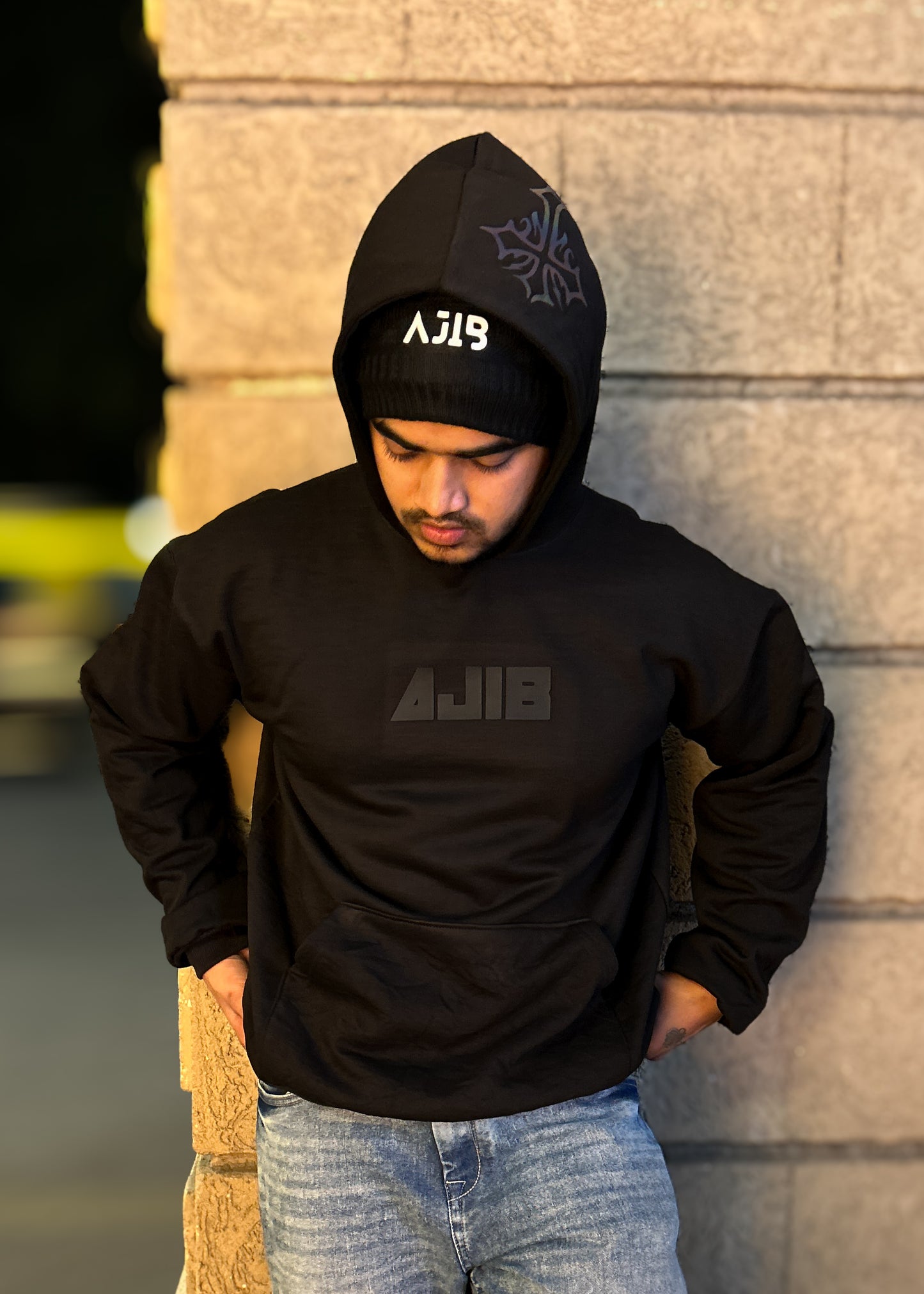 Radiant Cross | Reflective Oversized Hoodie