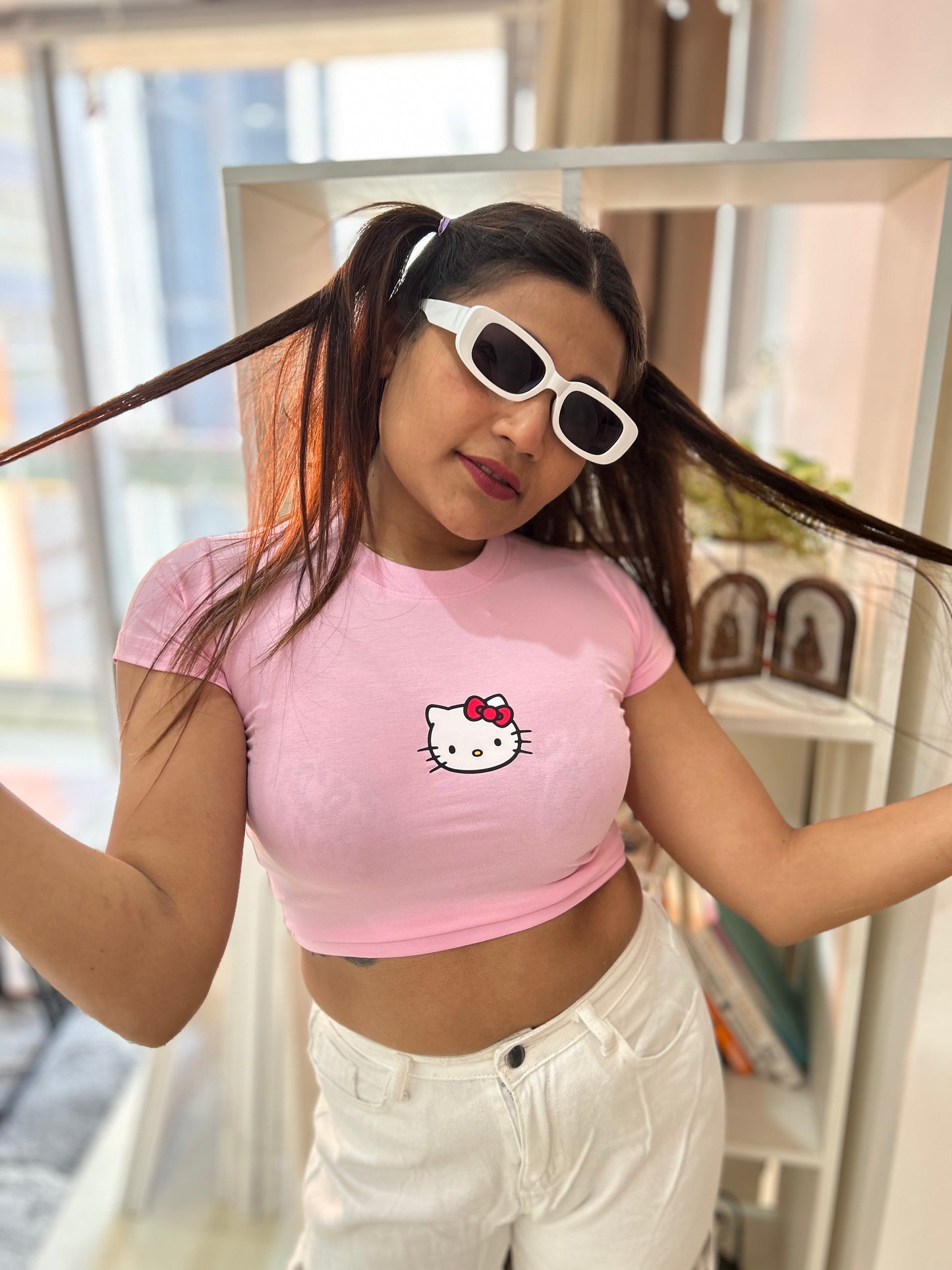 Hello Kitty Pink Aesthetic Baby Tee