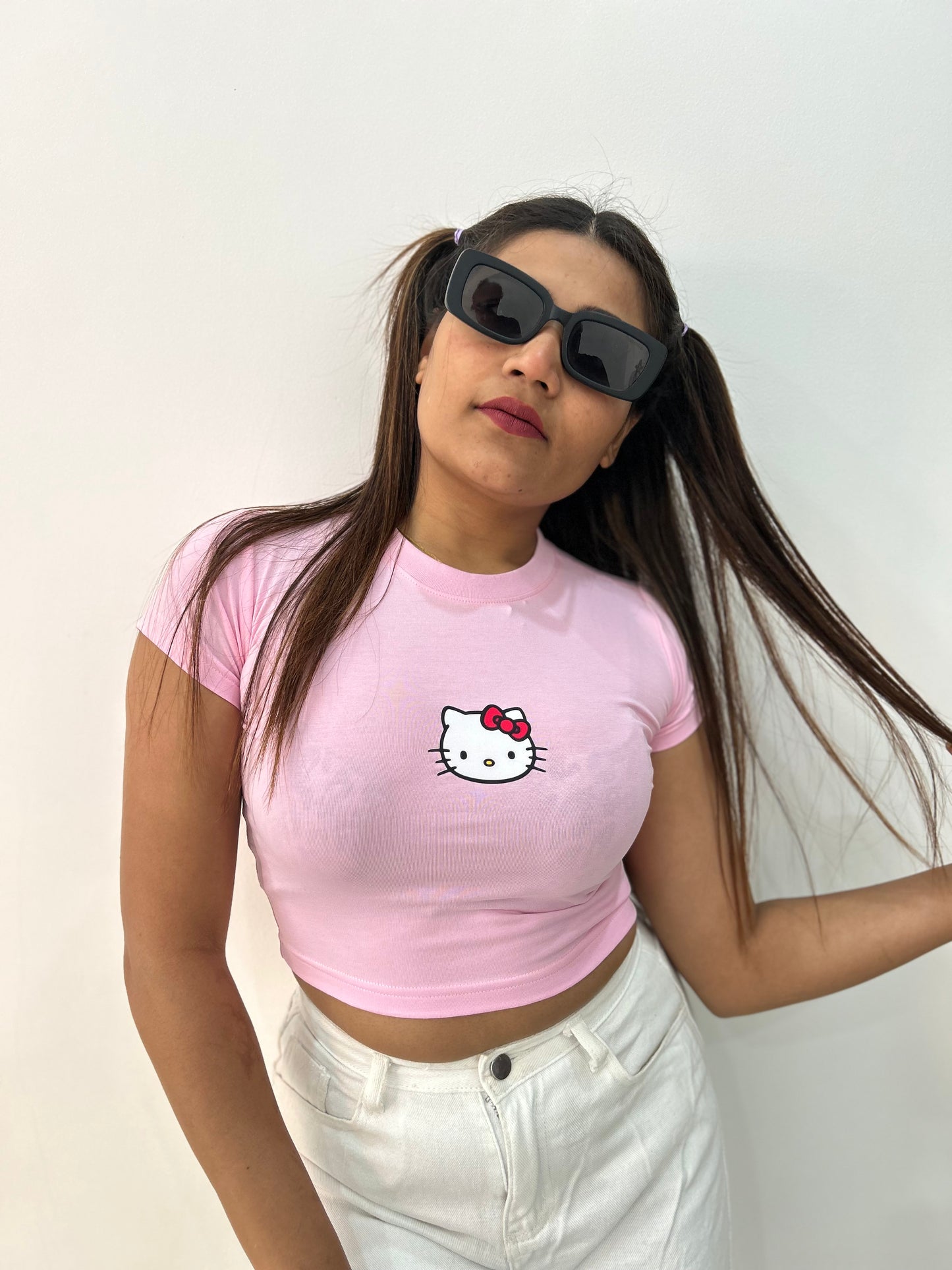 Hello Kitty Pink Aesthetic Baby Tee