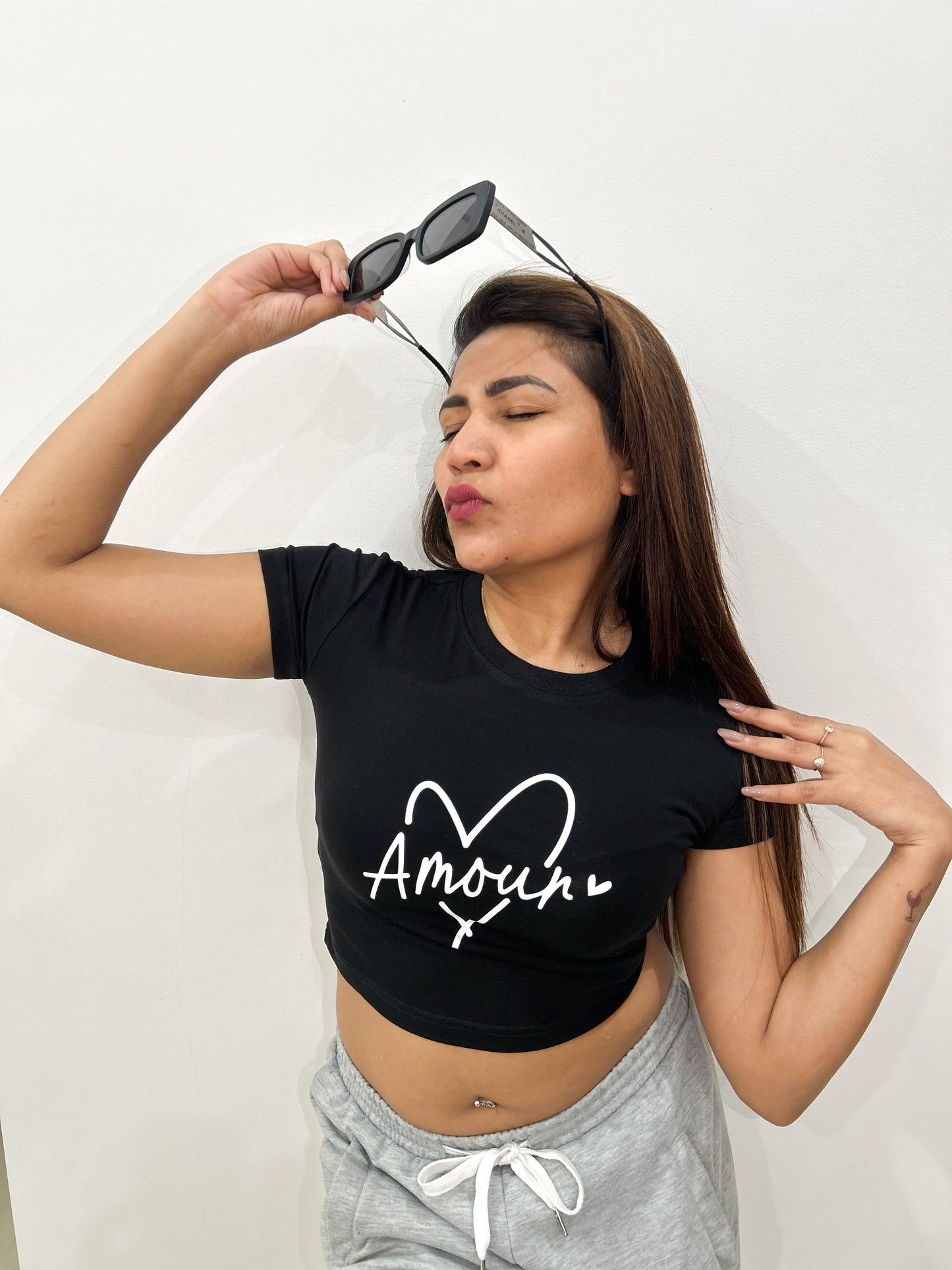 Amour Heart Aesthetic Baby Tee