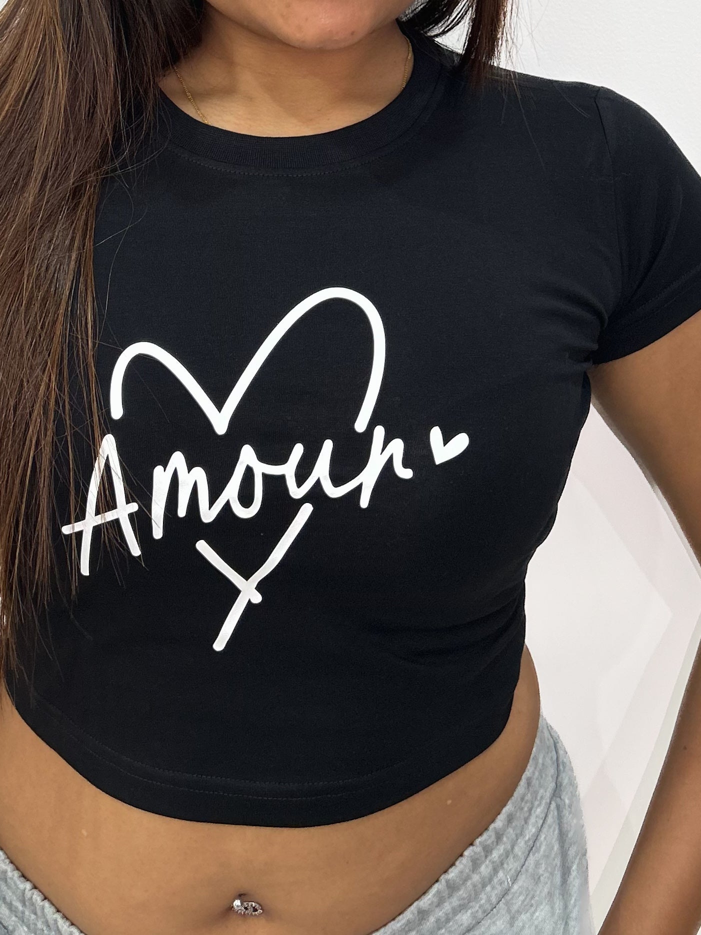 Amour Heart Aesthetic Baby Tee