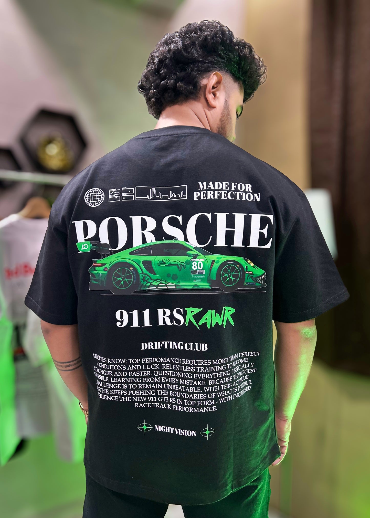 Porsche 911 RS RAWR | Graphic Printed Oversized T-Shirt