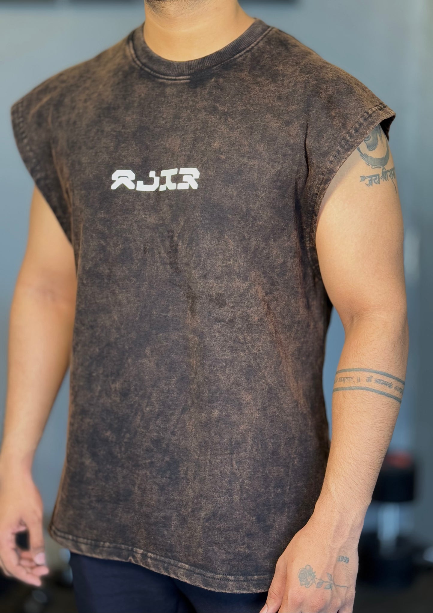 Ash Drift Oversized Acid Wash Vest