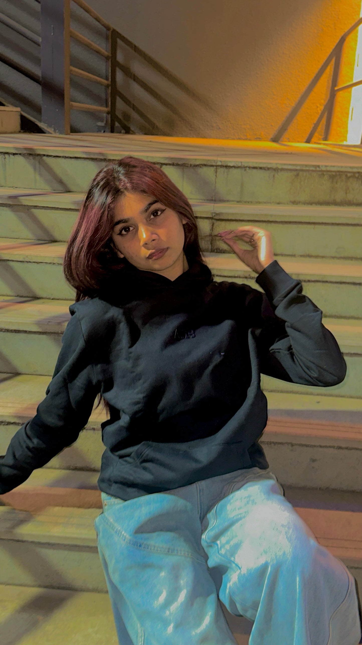 Charcoal Black Minimalist Hoodie