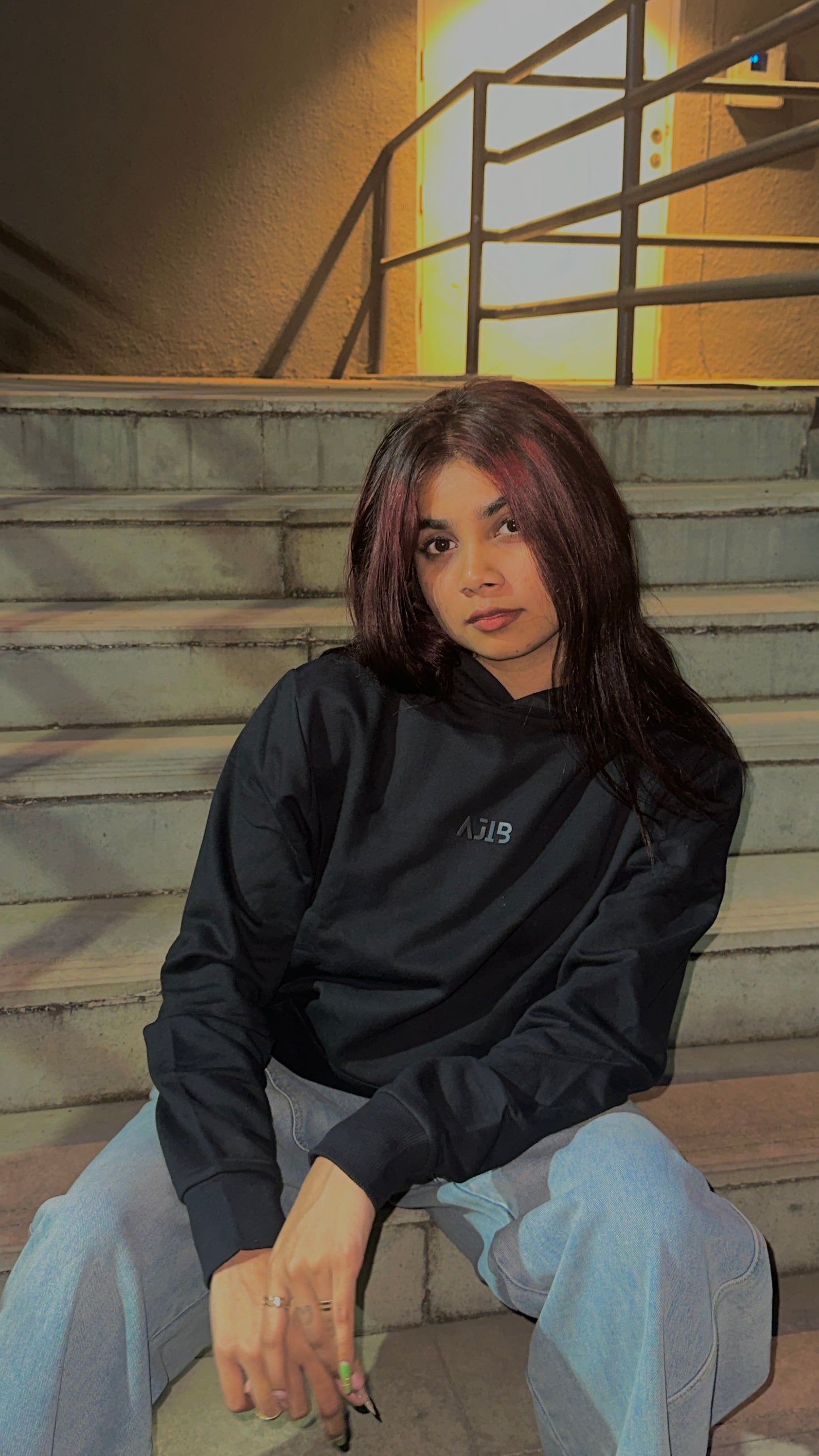 Charcoal Black Minimalist Hoodie