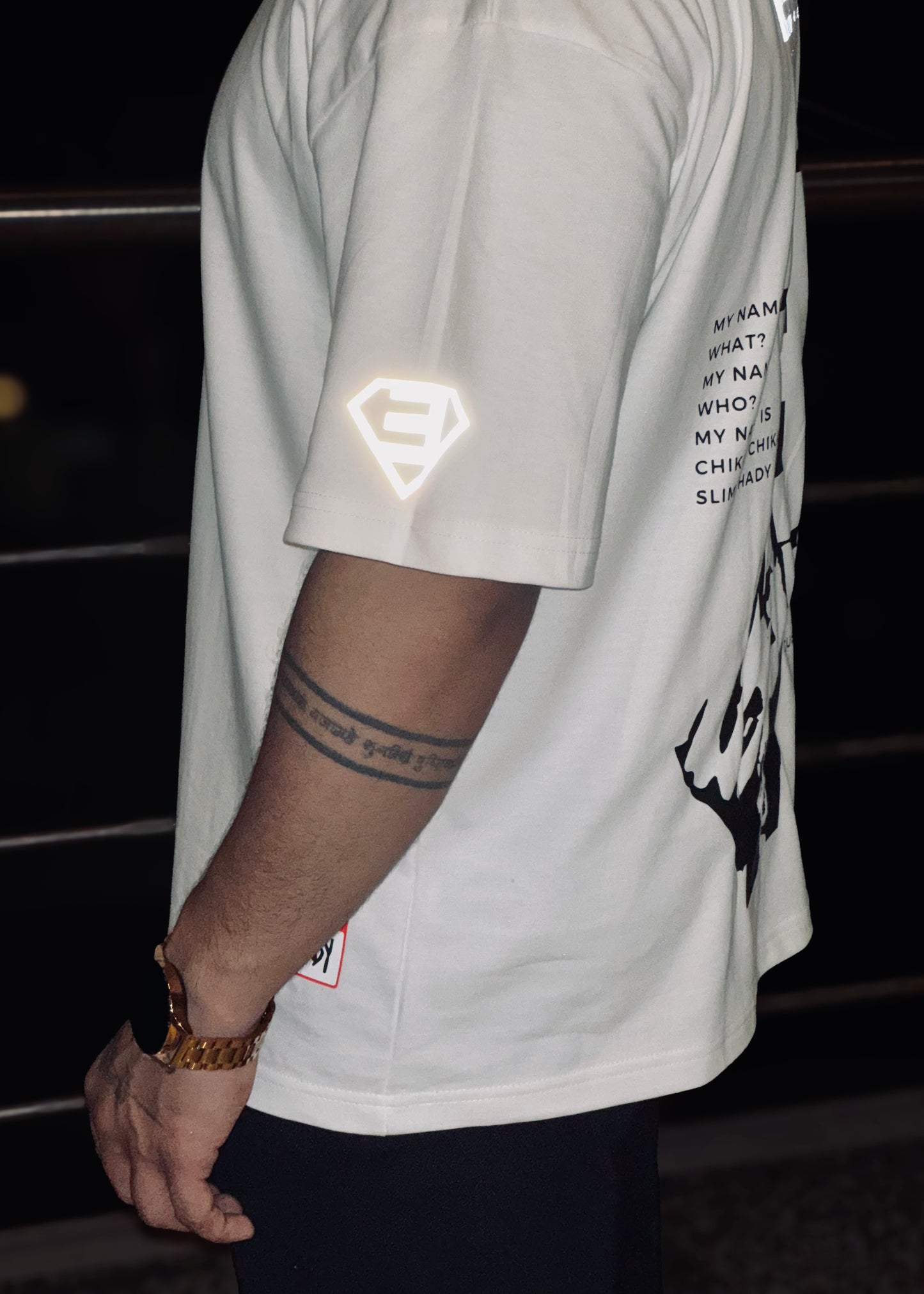 Eminem “Superman” Limited Edition concert Reflective Oversized Tshirt