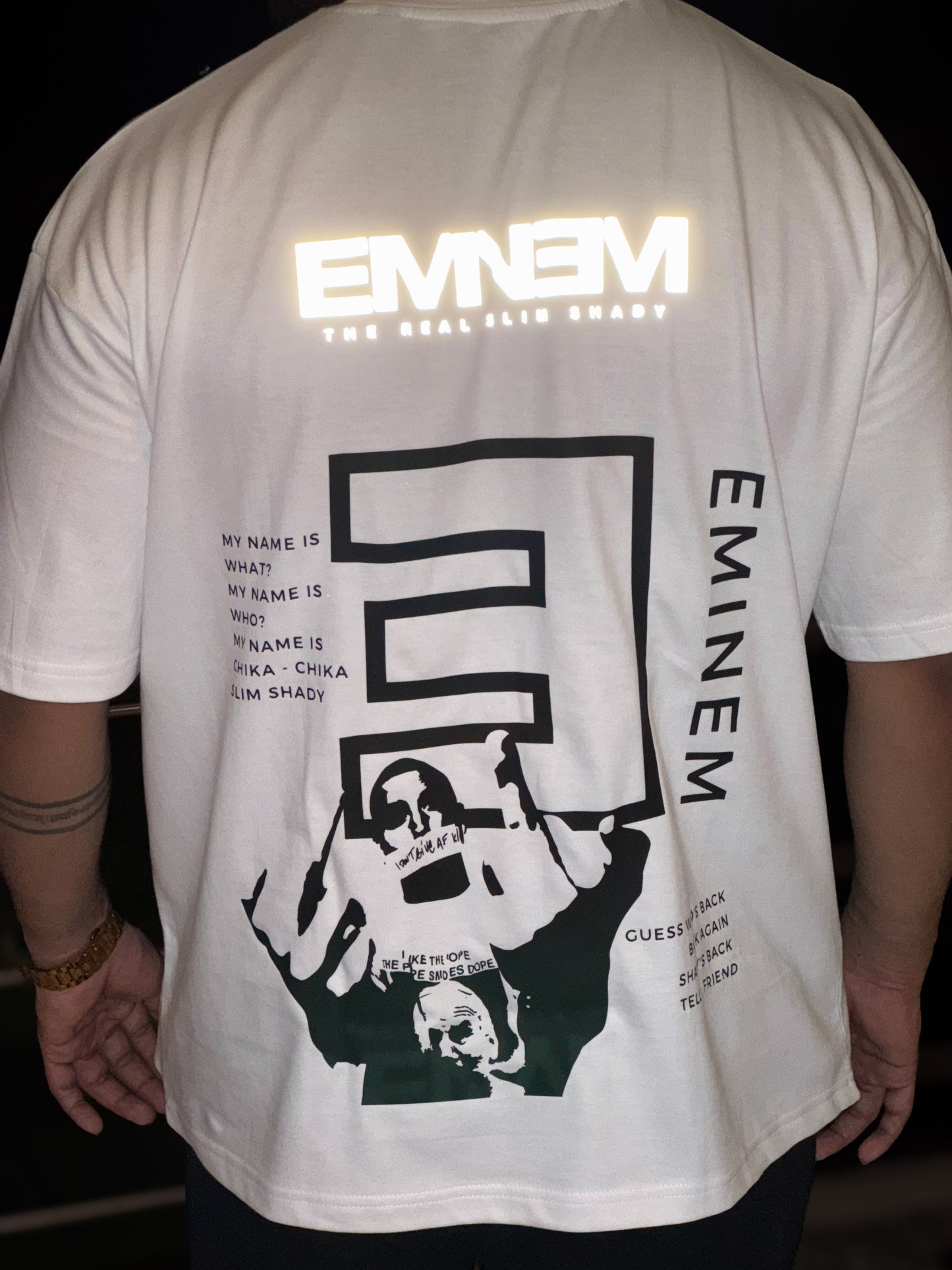 Eminem “Superman” Limited Edition concert Reflective Oversized Tshirt