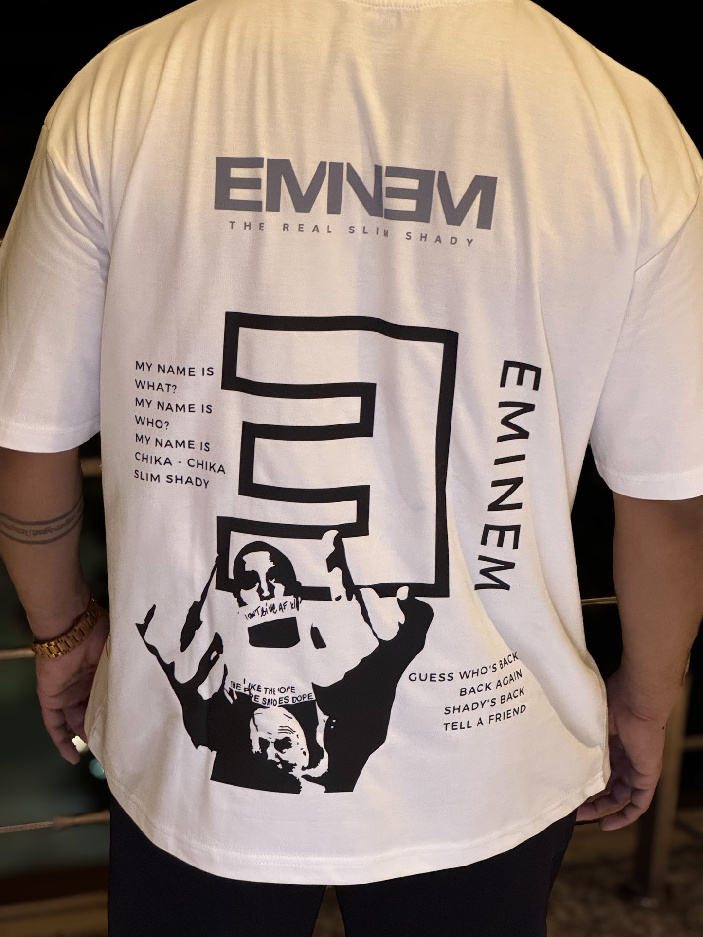 Eminem “Superman” Limited Edition concert Reflective Oversized Tshirt