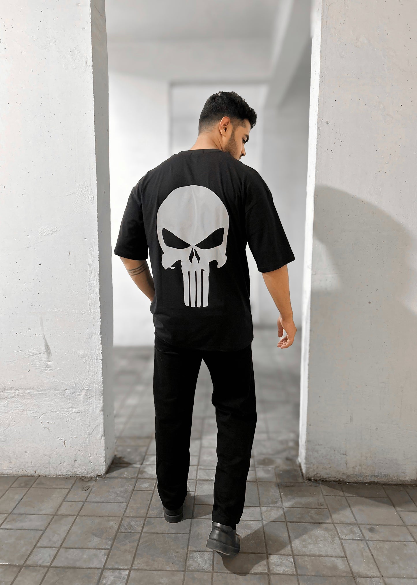 Punishment Awaits: The Punisher | Reflective Oversized Tshirt