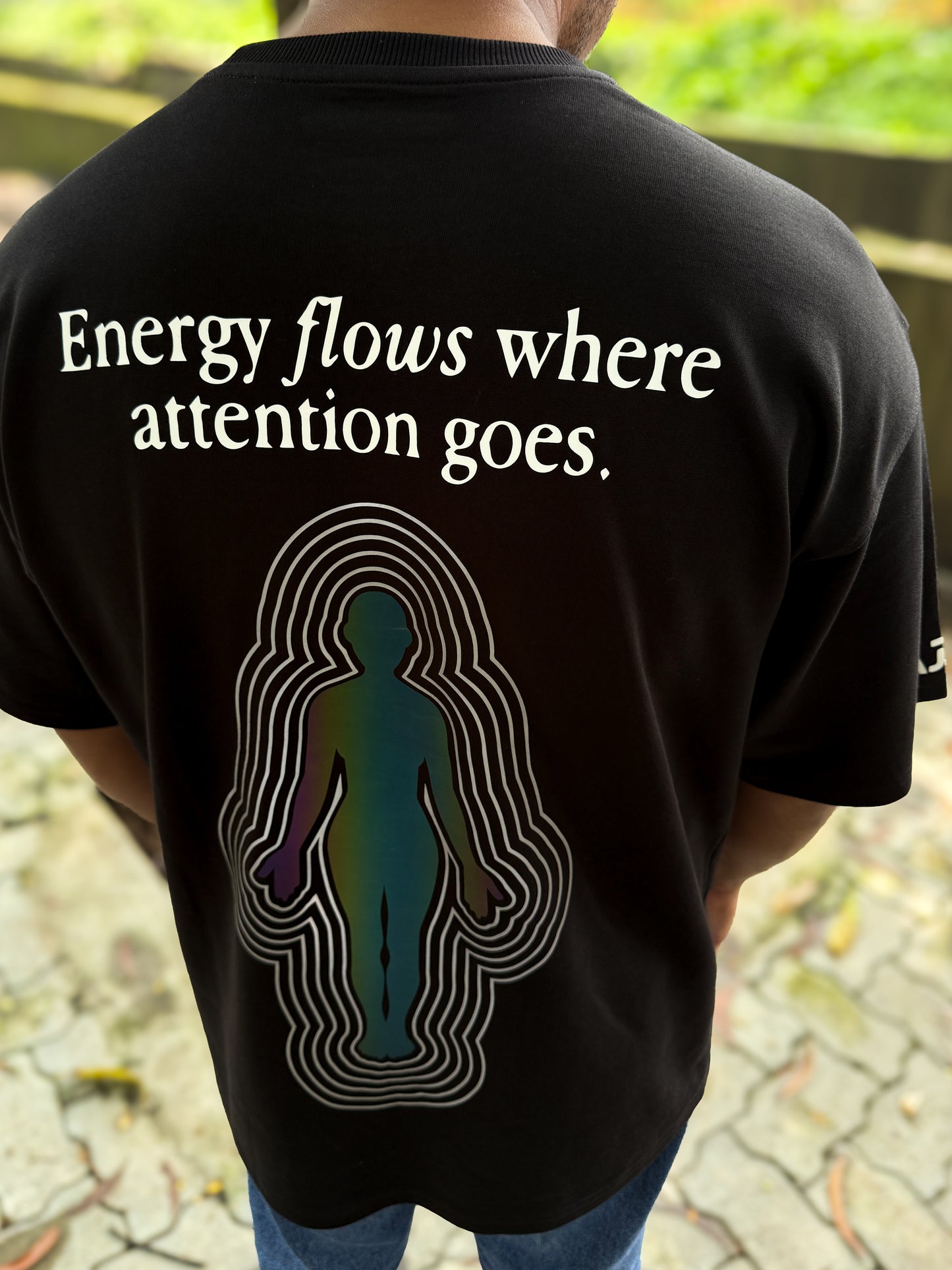 Aura Reflective Oversized T-Shirt – “Energy Flows” Edition