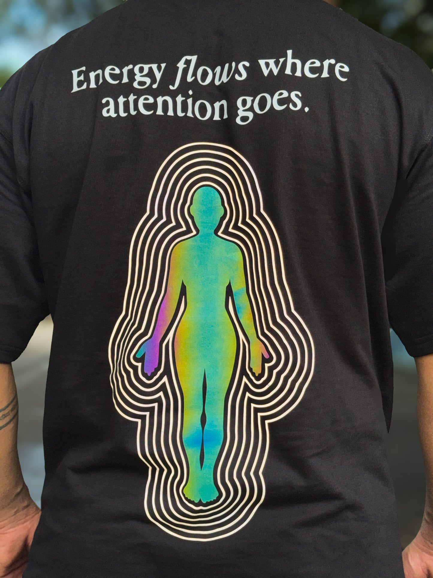 Aura Reflective Oversized T-Shirt – “Energy Flows” Edition