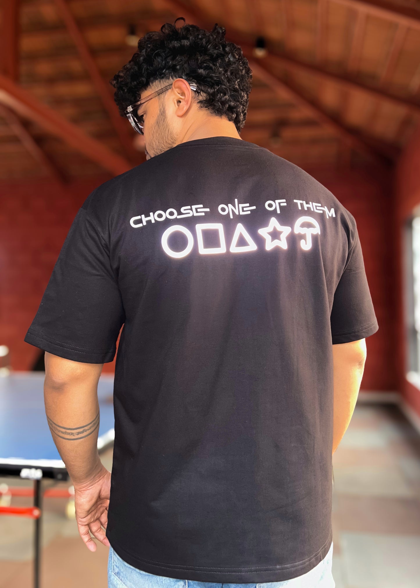 Choose One of Them | 456 Squid Game Reflective Oversized T-Shirt