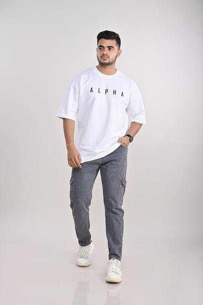 Alpha | Rainbow Reflective Oversized T-Shirt