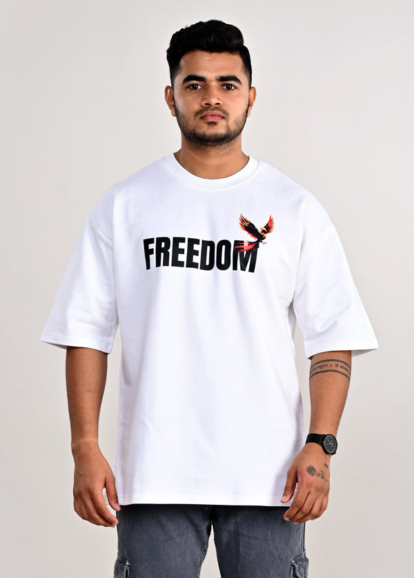 FREEDOM | Graphic Printed Oversized T-Shirt