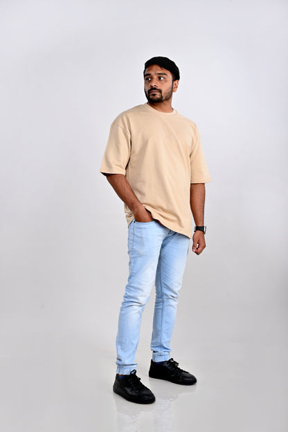 Cream Caramel Oversized T-Shirt