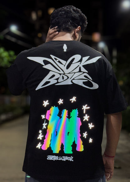 Travis Scott JackBoys Reflective Oversized T-Shirt – Black