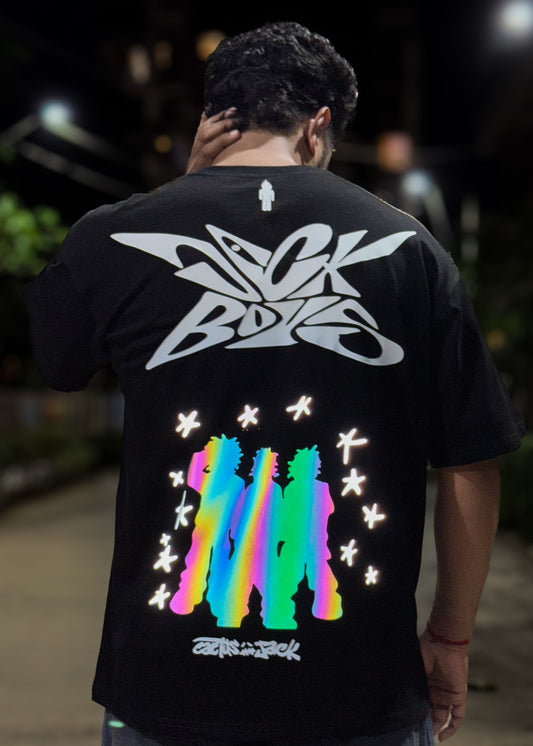 Travis Scott JackBoys Reflective Oversized T-Shirt – Black