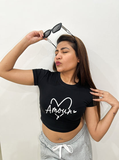 Amour Heart Aesthetic Baby Tee