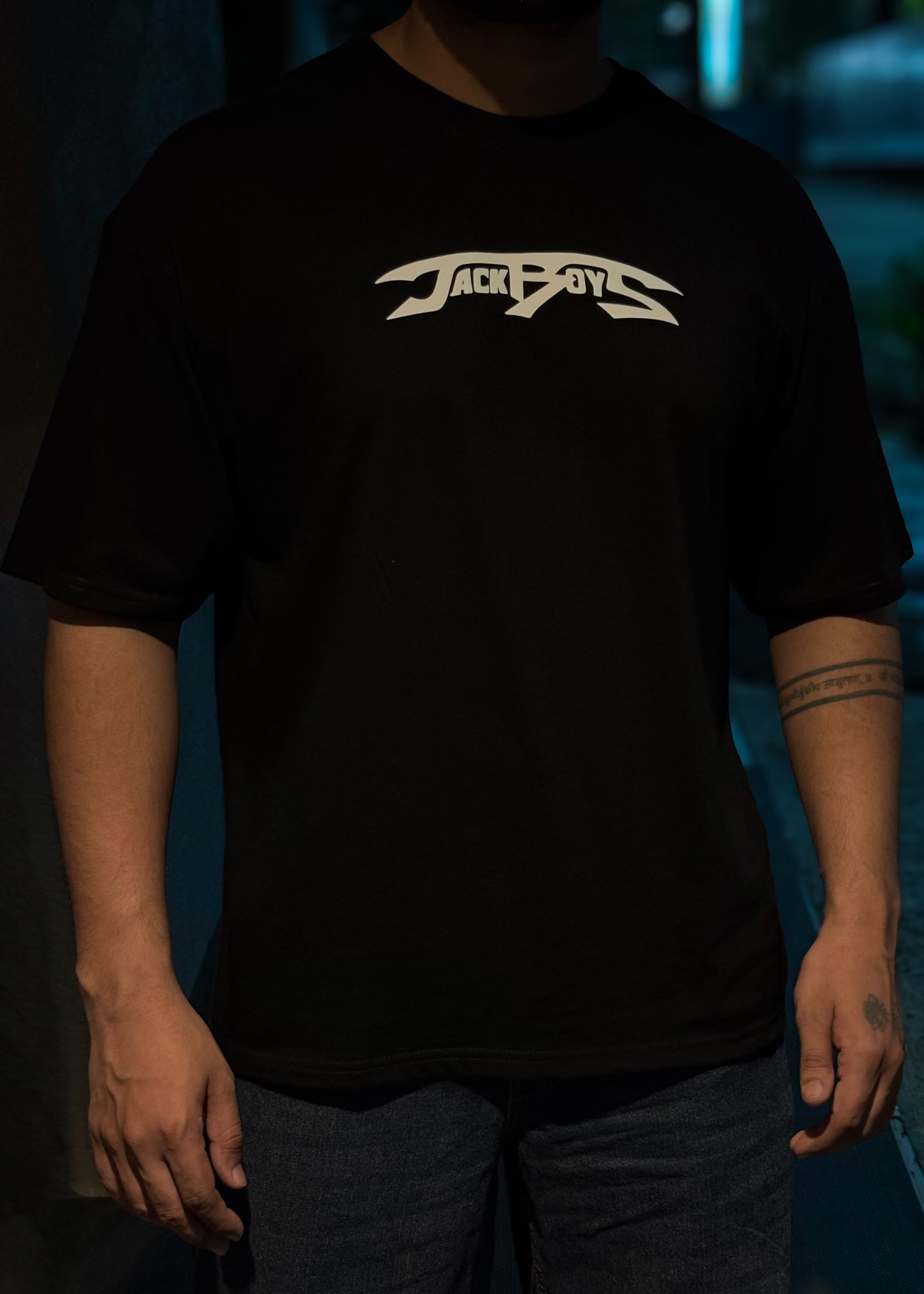 Travis Scott JackBoys Reflective Oversized T-Shirt – Black