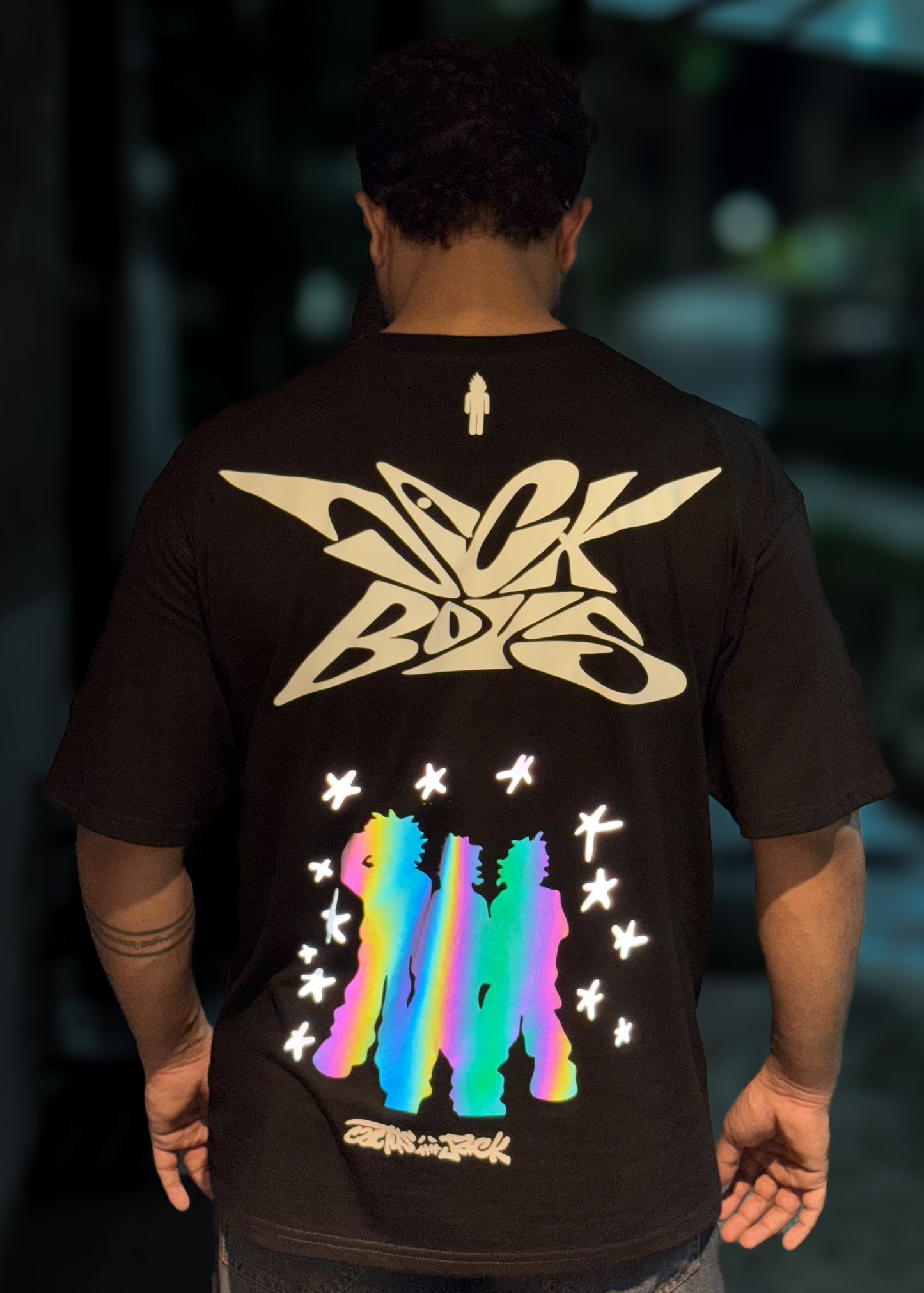 Travis Scott JackBoys Reflective Oversized T-Shirt – Black