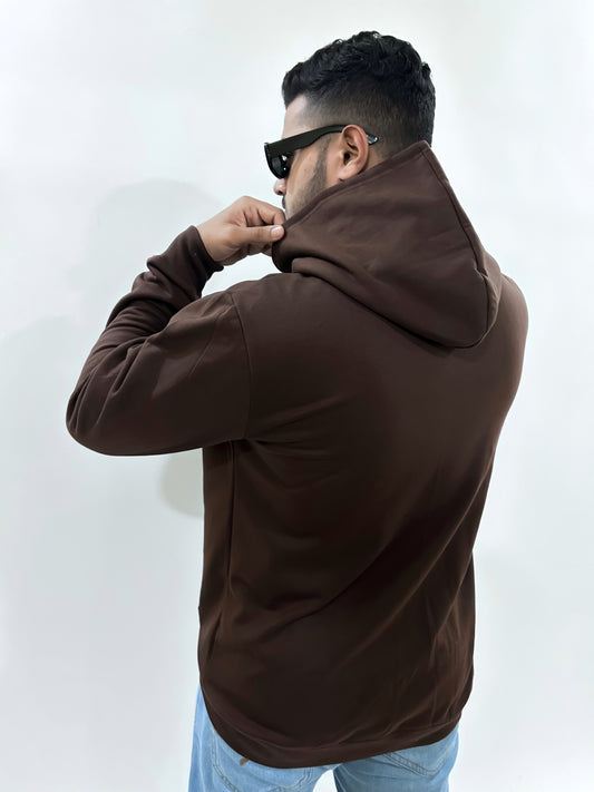 Cocoa Brown Minimalist Hoodie