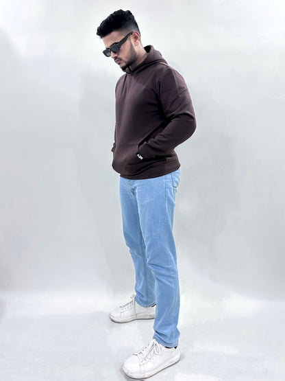 Cocoa Brown Minimalist Hoodie