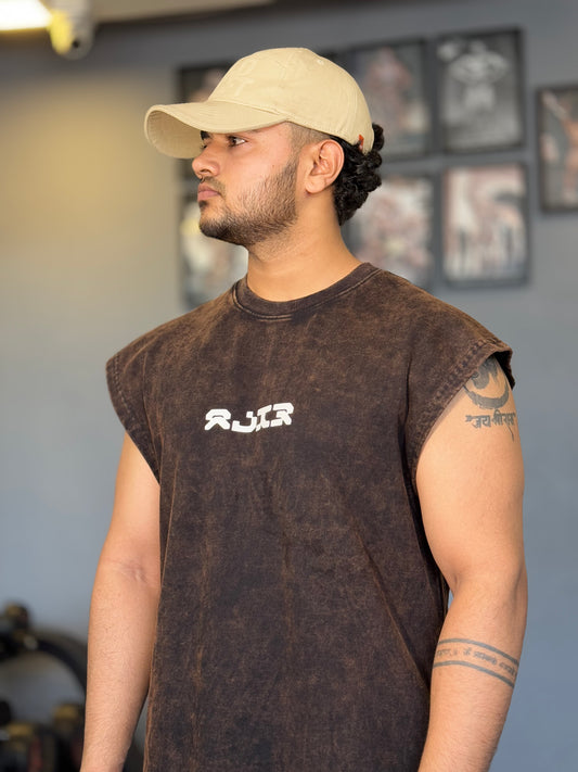 Ash Drift Oversized Acid Wash Vest