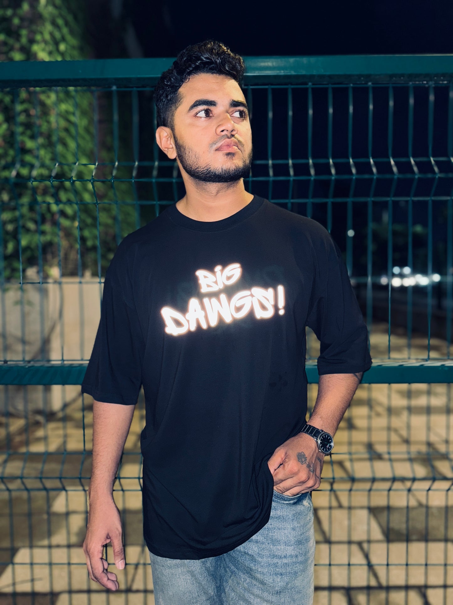 Big Dawgs! - Hanumankind | Reflective Oversized Tshirt