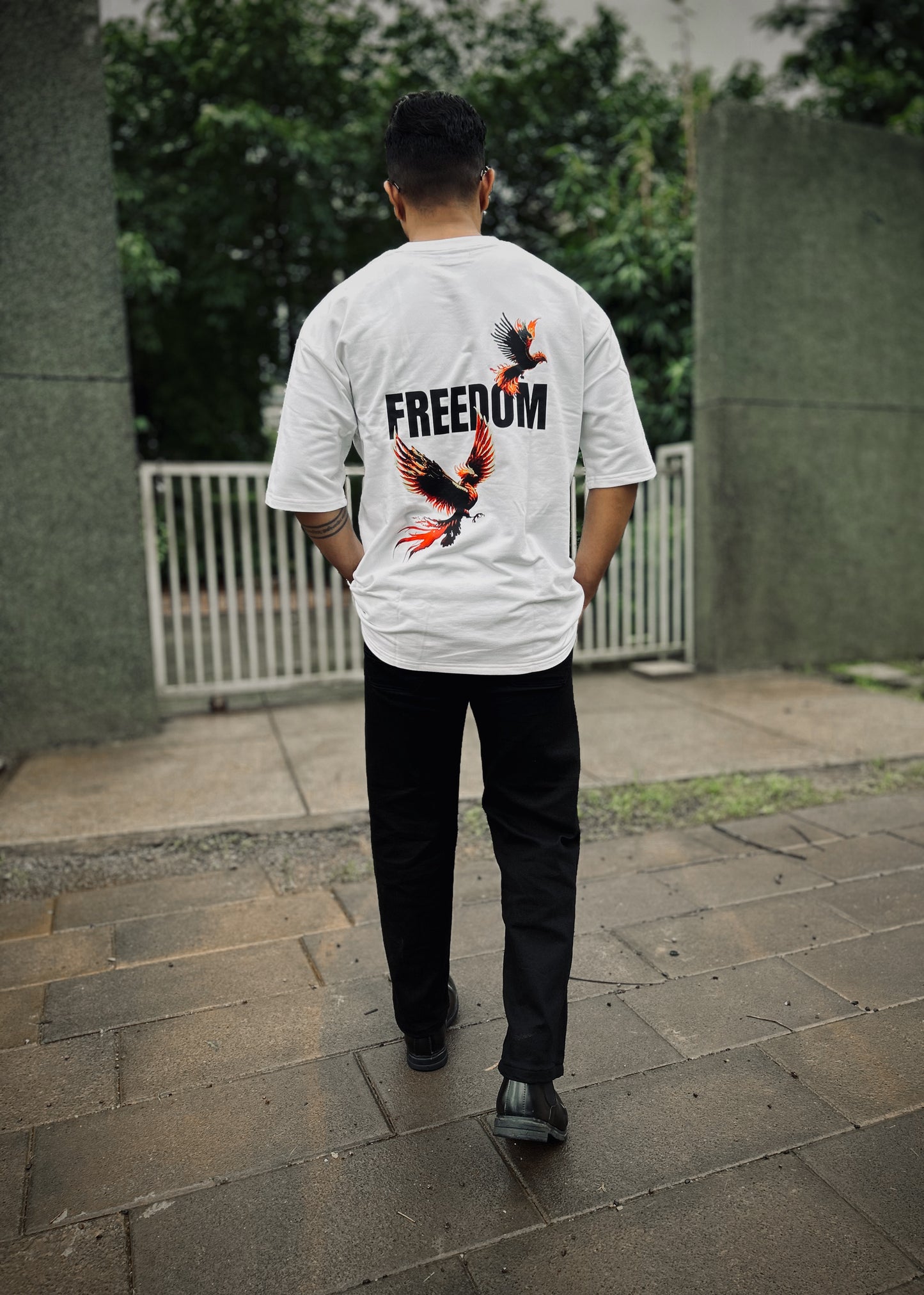 FREEDOM | Graphic Printed Oversized T-Shirt