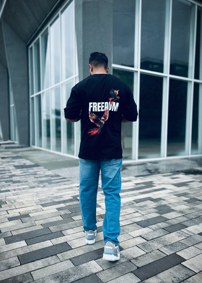 FREEDOM | Graphic Printed Oversized T-Shirt