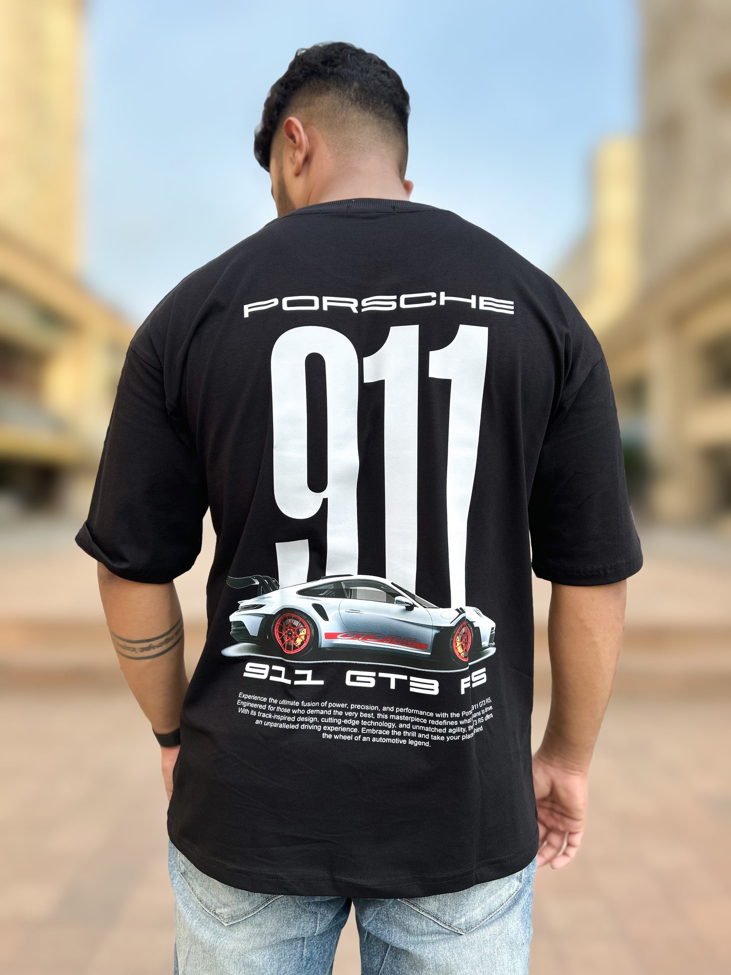 Legendary Speed: Porsche 911 GT3 RS | Graphic Printed Oversized T-Shirt