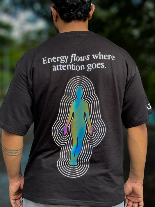 Aura Reflective Oversized T-Shirt – “Energy Flows” Edition