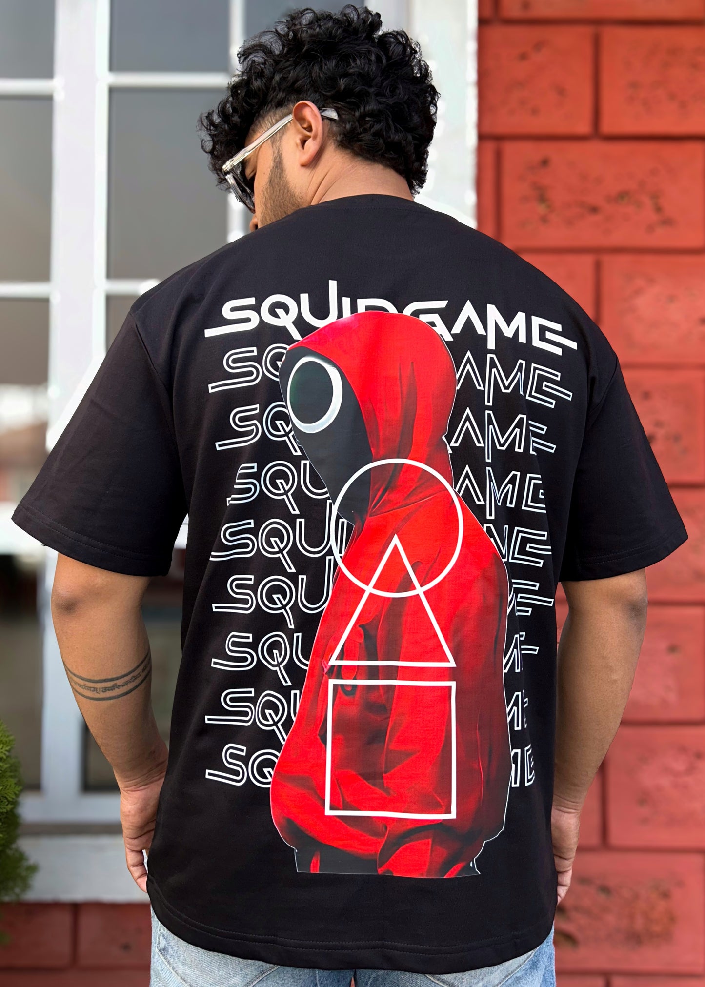 Squid Game Masked Man Oversized T-Shirt