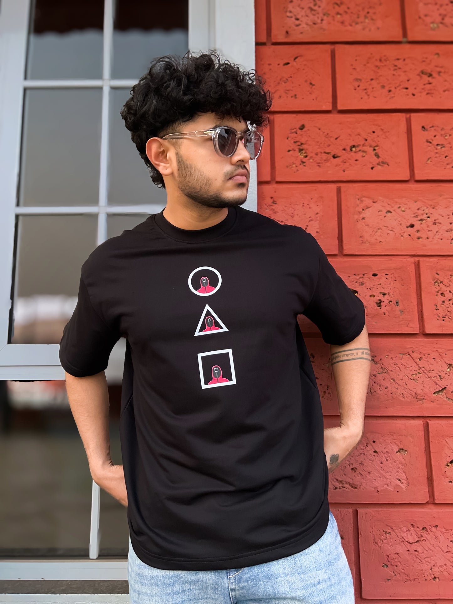 Squid Game Masked Man Oversized T-Shirt