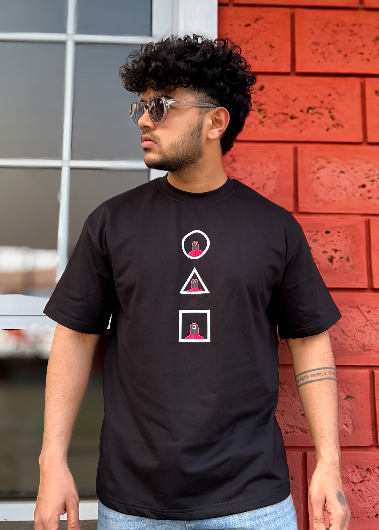 Squid Game Masked Man Oversized T-Shirt