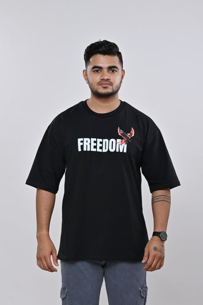 FREEDOM | Graphic Printed Oversized T-Shirt