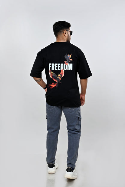 FREEDOM | Graphic Printed Oversized T-Shirt